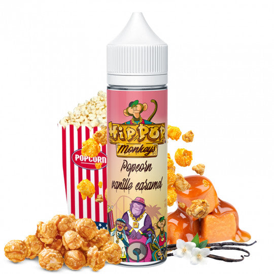 E-liquide Popcorn Vanille Caramel - Hip Pop Monkeys by Alfaliquid | 50ml "Shortfill 60ml"